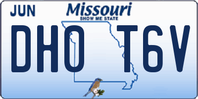 MO license plate DH0T6V
