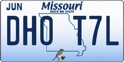 MO license plate DH0T7L