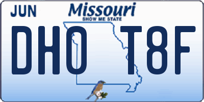 MO license plate DH0T8F