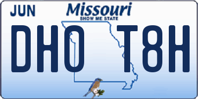 MO license plate DH0T8H