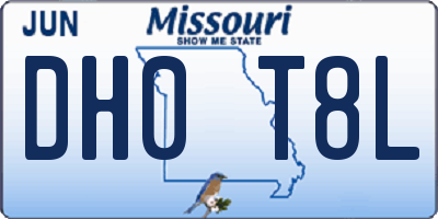 MO license plate DH0T8L