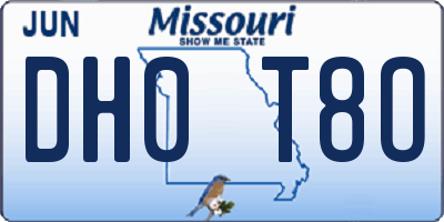 MO license plate DH0T8O