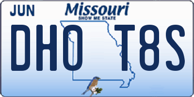 MO license plate DH0T8S