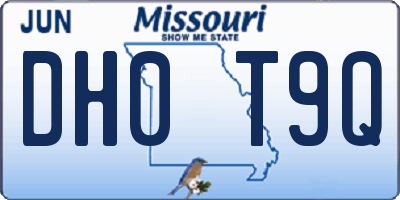 MO license plate DH0T9Q