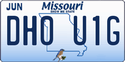 MO license plate DH0U1G