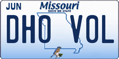 MO license plate DH0V0L