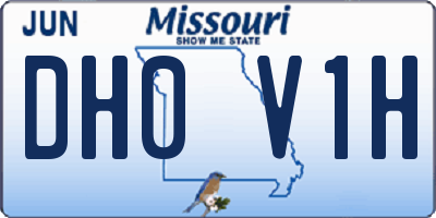 MO license plate DH0V1H