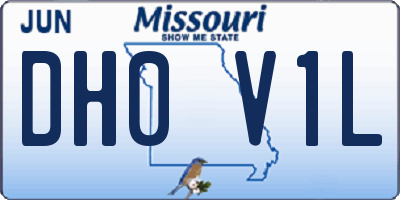 MO license plate DH0V1L