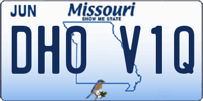 MO license plate DH0V1Q