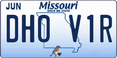 MO license plate DH0V1R