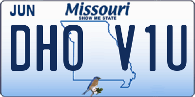 MO license plate DH0V1U