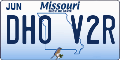 MO license plate DH0V2R