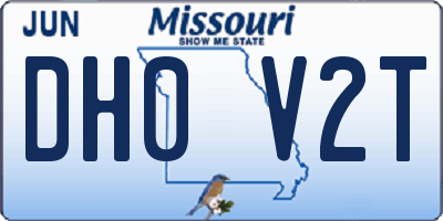 MO license plate DH0V2T