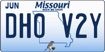 MO license plate DH0V2Y