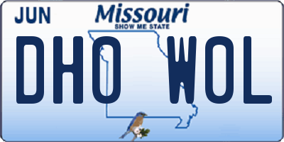 MO license plate DH0W0L