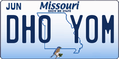 MO license plate DH0Y0M