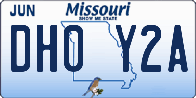 MO license plate DH0Y2A