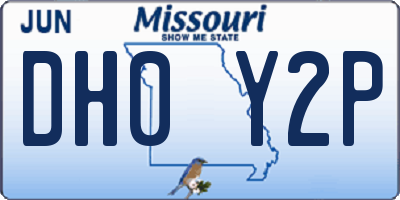 MO license plate DH0Y2P