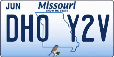 MO license plate DH0Y2V