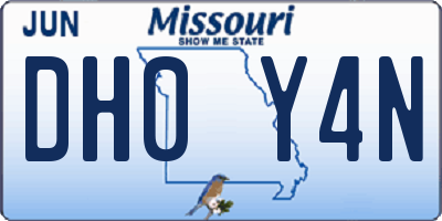 MO license plate DH0Y4N