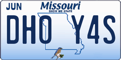 MO license plate DH0Y4S