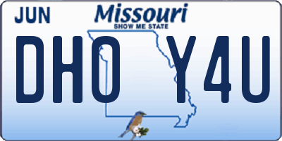 MO license plate DH0Y4U
