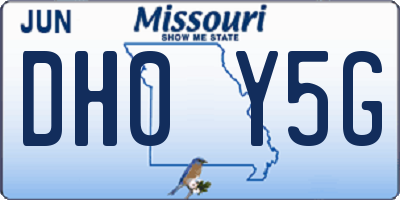 MO license plate DH0Y5G