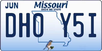 MO license plate DH0Y5I
