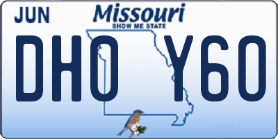 MO license plate DH0Y6O
