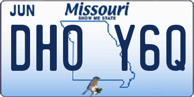 MO license plate DH0Y6Q