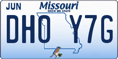 MO license plate DH0Y7G