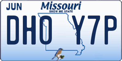 MO license plate DH0Y7P