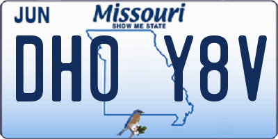 MO license plate DH0Y8V