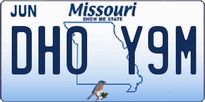MO license plate DH0Y9M
