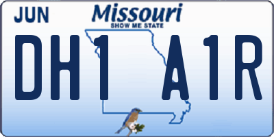 MO license plate DH1A1R