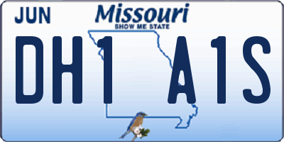 MO license plate DH1A1S