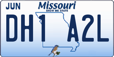 MO license plate DH1A2L