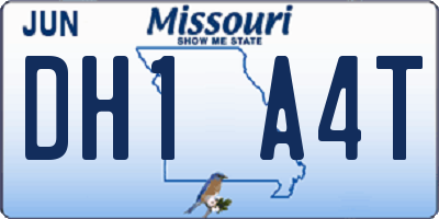 MO license plate DH1A4T