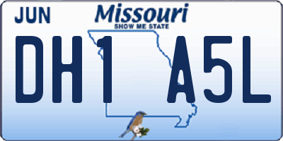 MO license plate DH1A5L