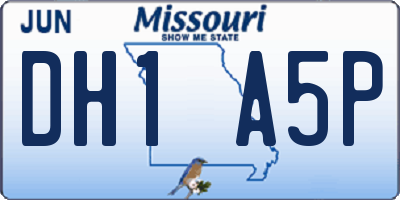 MO license plate DH1A5P