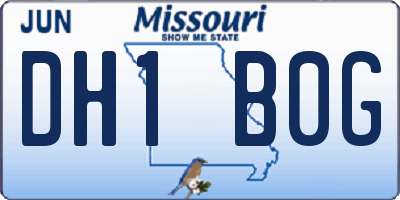MO license plate DH1B0G