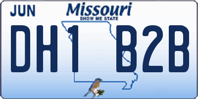 MO license plate DH1B2B