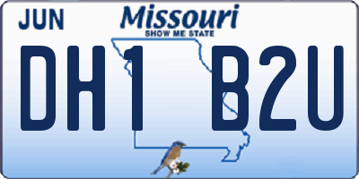 MO license plate DH1B2U