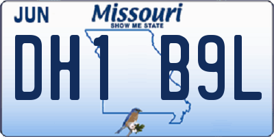 MO license plate DH1B9L