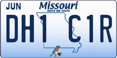 MO license plate DH1C1R