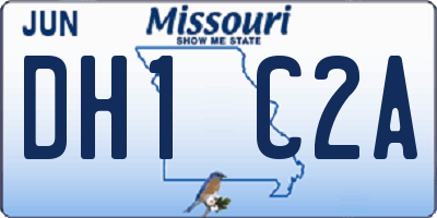 MO license plate DH1C2A