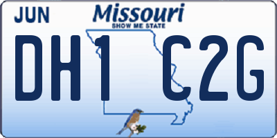 MO license plate DH1C2G