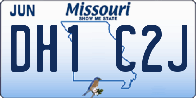 MO license plate DH1C2J
