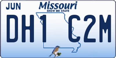 MO license plate DH1C2M