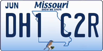MO license plate DH1C2R